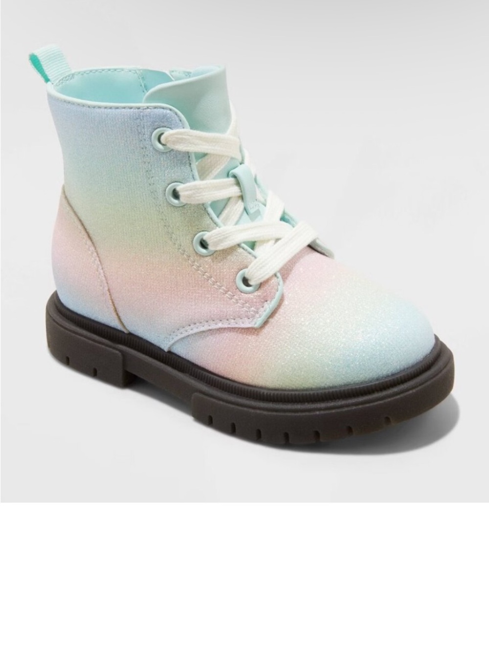Toddler Girls Pastel Gradient Lace-Up Boot